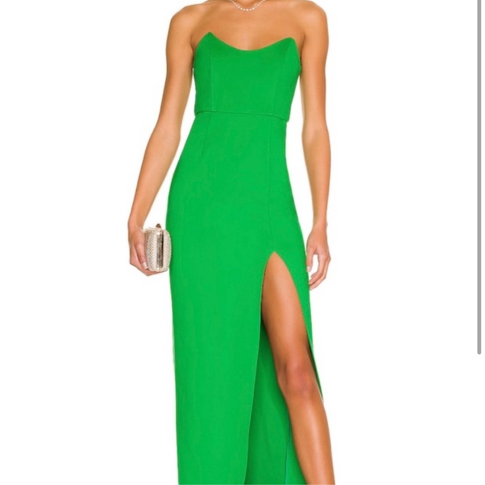 Green Superdown Ryleigh Strapless Maxi Dress